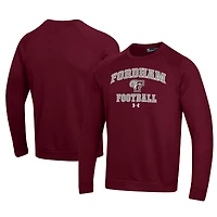 Men's Under Armour Maroon Fordham Rams Football All Day Fleece Pullover Sweatshirt