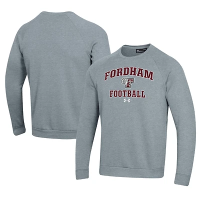 Men's Under Armour  Gray Fordham Rams Football All Day Fleece Pullover Sweatshirt