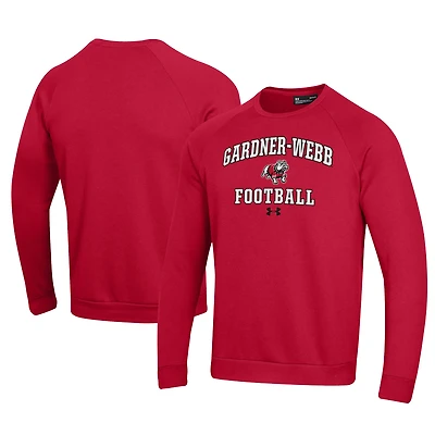 Men's Under Armour Scarlet Gardner-Webb Bulldogs Football All Day Fleece Pullover Sweatshirt