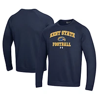 Men's Under Armour  Navy Kent State Golden Flashes Football All Day Fleece Pullover Sweatshirt