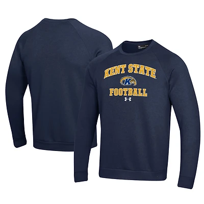 Men's Under Armour  Navy Kent State Golden Flashes Football All Day Fleece Pullover Sweatshirt