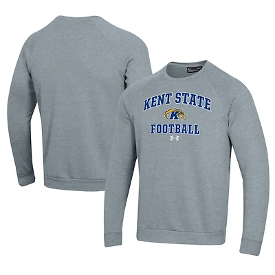 Men's Under Armour  Gray Kent State Golden Flashes Football All Day Fleece Pullover Sweatshirt