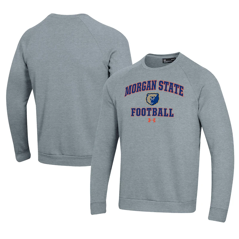 Men's Under Armour  Gray Morgan State Bears Football All Day Fleece Pullover Sweatshirt