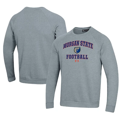 Men's Under Armour  Gray Morgan State Bears Football All Day Fleece Pullover Sweatshirt
