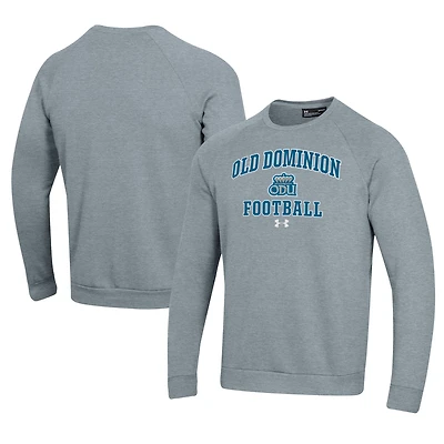 Men's Under Armour  Gray Old Dominion Monarchs Football All Day Fleece Pullover Sweatshirt