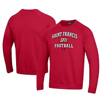 Men's Under Armour  Red Saint Francis Flash Football All Day Fleece Pullover Sweatshirt