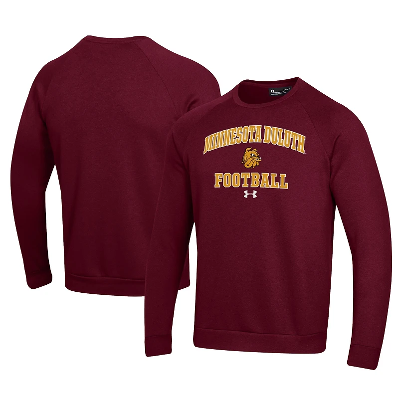 Men's Under Armour Maroon Minnesota Duluth Bulldogs Football All Day Fleece Pullover Sweatshirt