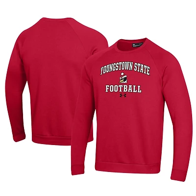 Men's Under Armour Youngstown State Penguins Football All Day Fleece Pullover Sweatshirt