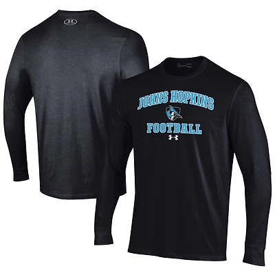 Men's Under Armour Johns Hopkins Blue Jays Football Performance Long Sleeve T-Shirt