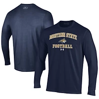 Men's Under Armour  Navy Montana State Bobcats Football Performance Long Sleeve T-Shirt