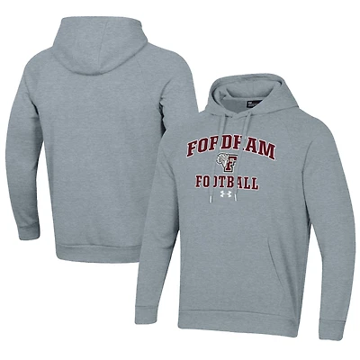 Men's Under Armour  Gray Fordham Rams Football All Day Fleece Pullover Hoodie