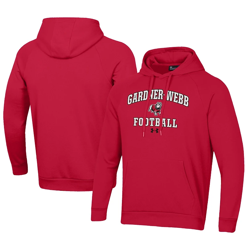 Men's Under Armour Scarlet Gardner-Webb Bulldogs Football All Day Fleece Pullover Hoodie