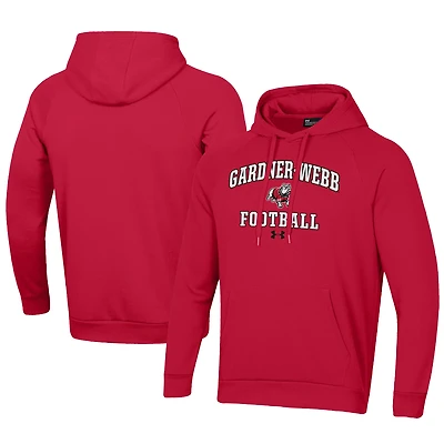 Men's Under Armour Scarlet Gardner-Webb Bulldogs Football All Day Fleece Pullover Hoodie