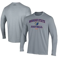 Men's Under Armour  Gray Morgan State Bears Football Performance Long Sleeve T-Shirt