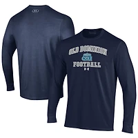 Men's Under Armour  Navy Old Dominion Monarchs Football Performance Long Sleeve T-Shirt