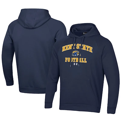 Men's Under Armour Navy Kent State Golden Flashes Football All Day Fleece Pullover Hoodie