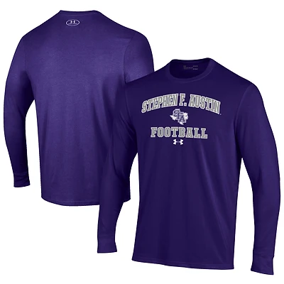 Men's Under Armour Stephen F Austin Lumberjacks Football Performance Long Sleeve T-Shirt