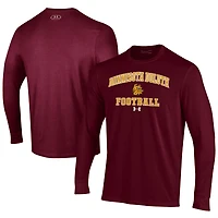 Men's Under Armour  Maroon Minnesota Duluth Bulldogs Football Performance Long Sleeve T-Shirt