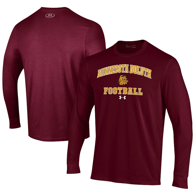 Men's Under Armour Maroon Minnesota Duluth Bulldogs Football Performance Long Sleeve T-Shirt