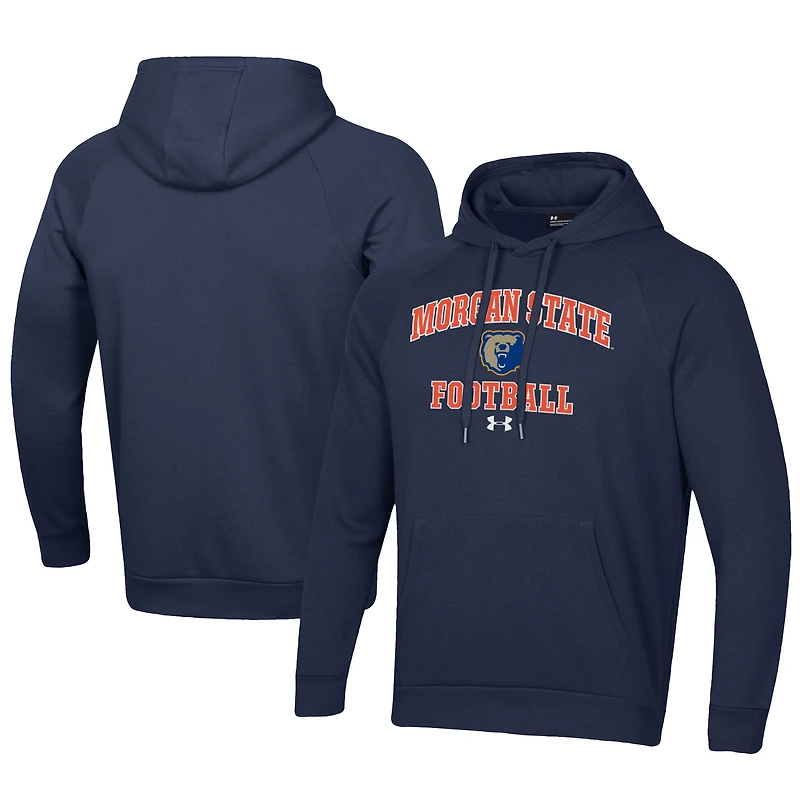 Men's Under Armour Navy Morgan State Bears Football All Day Fleece Pullover Hoodie