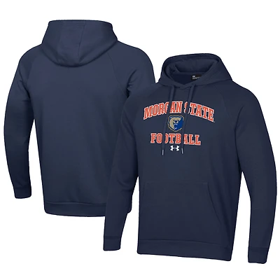 Men's Under Armour Navy Morgan State Bears Football All Day Fleece Pullover Hoodie