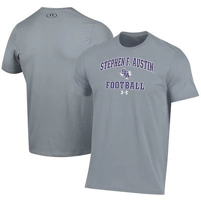 Men's Under Armour  Gray Stephen F Austin Lumberjacks Football Performance T-Shirt
