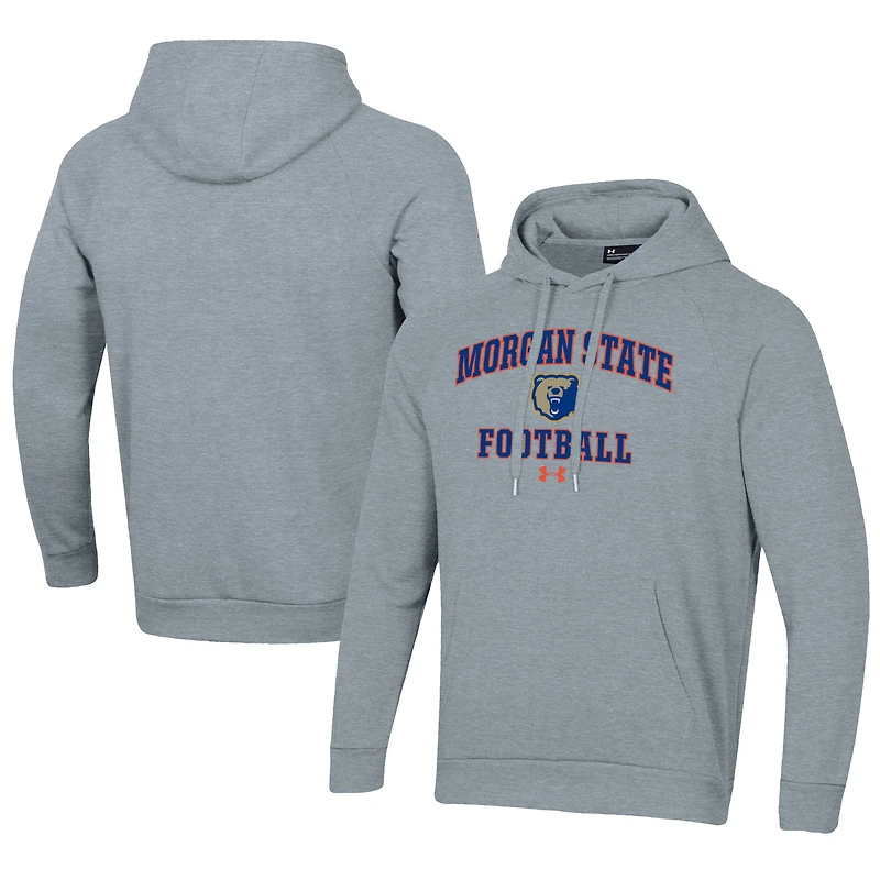 Men's Under Armour  Gray Morgan State Bears Football All Day Fleece Pullover Hoodie