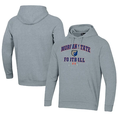 Men's Under Armour  Gray Morgan State Bears Football All Day Fleece Pullover Hoodie