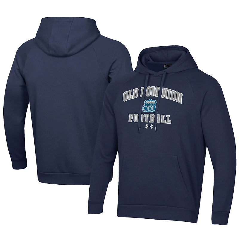 Men's Under Armour Blue Old Dominion Monarchs Football All Day Fleece Pullover Hoodie