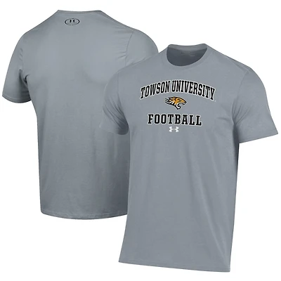 Men's Under Armour  Gray Towson Tigers Football Performance T-Shirt