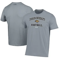 Men's Under Armour  Gray Towson Tigers Football Performance T-Shirt
