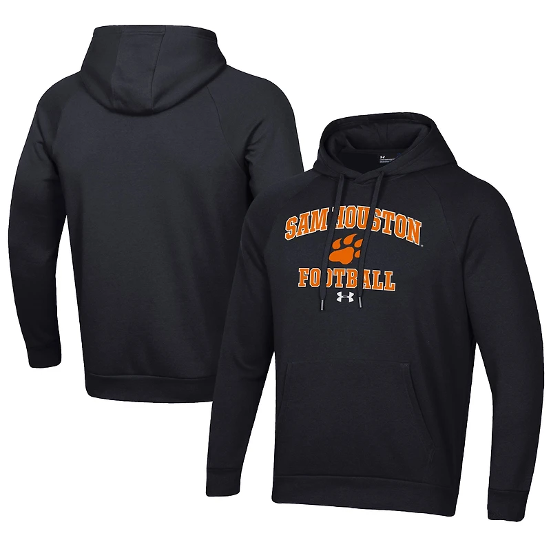 Men's Under Armour  Black Sam Houston State Bearkats Football All Day Fleece Pullover Hoodie