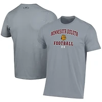 Men's Under Armour  Gray Minnesota Duluth Bulldogs Football Performance T-Shirt