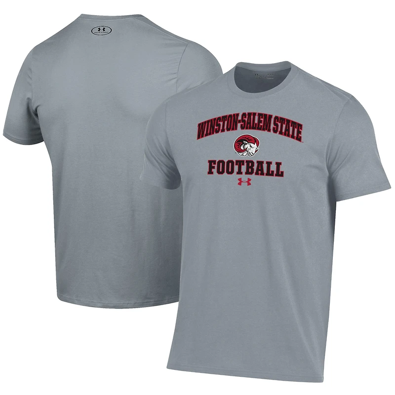 Men's Under Armour  Gray Winston-Salem State Rams Football Performance T-Shirt