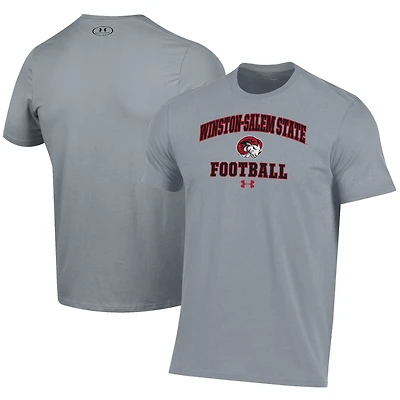 Men's Under Armour  Gray Winston-Salem State Rams Football Performance T-Shirt