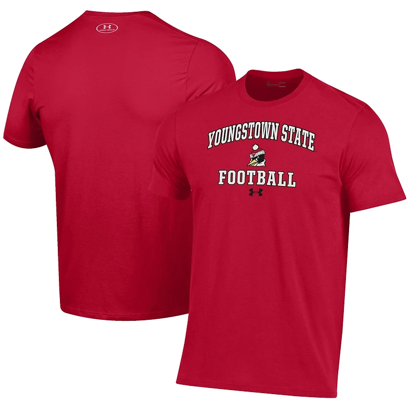 Men's Under Armour  Red Youngstown State Penguins Football Performance T-Shirt
