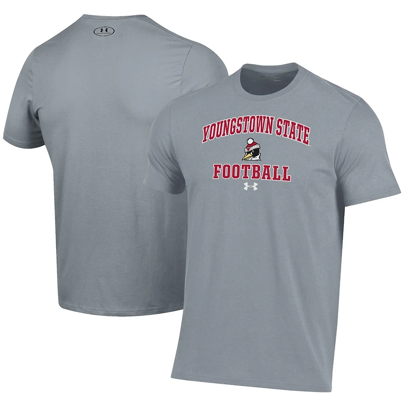 Men's Under Armour Gray Youngstown State Penguins Football Performance T-Shirt