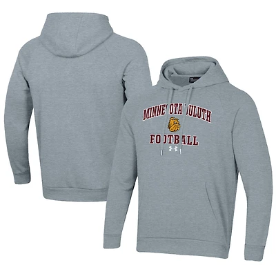 Men's Under Armour  Gray Minnesota Duluth Bulldogs Football All Day Fleece Pullover Hoodie
