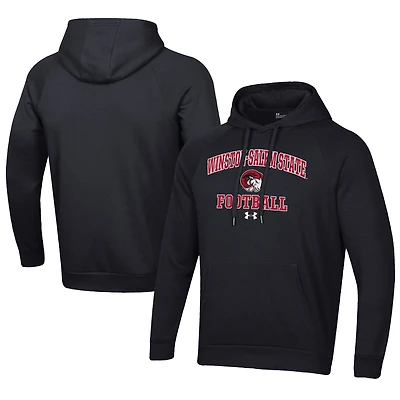 Men's Under Armour  Black Winston-Salem State Rams Football All Day Fleece Pullover Hoodie