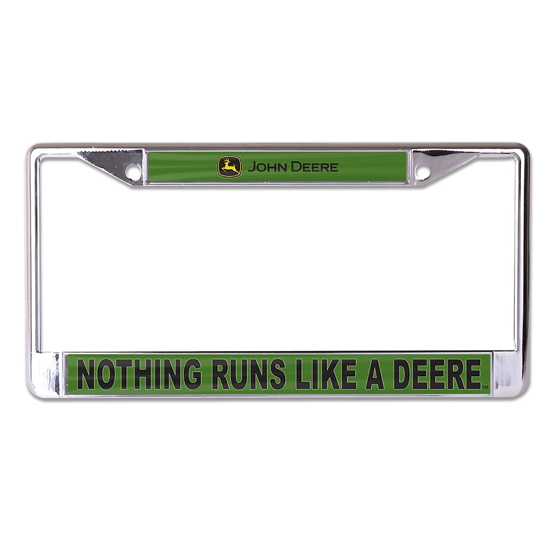 WinCraft  John Deere Nothing Runs Like A Deere Metal Laser Cut License Plate Frame