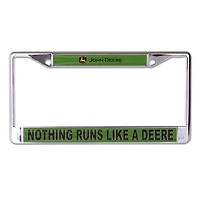 WinCraft  John Deere Nothing Runs Like A Deere Metal Laser Cut License Plate Frame