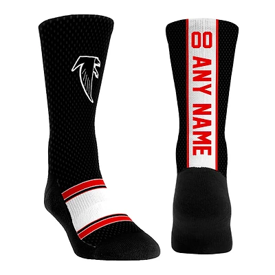 Youth Rock Em Socks  Black Atlanta Falcons Throwback Jersey Custom Crew Socks