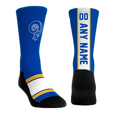Youth Rock Em Socks  Royal Los Angeles Rams Throwback Jersey Custom Crew Socks