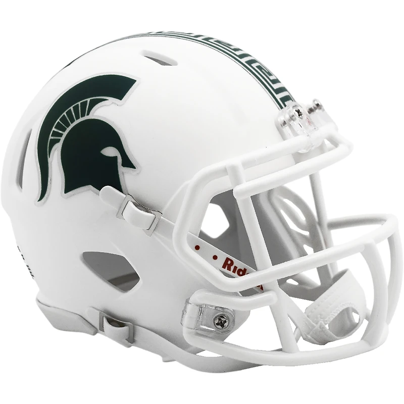 Michigan State Spartans Riddell 2023 White Revolution Speed Mini Helmet