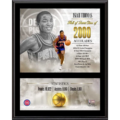 Isiah Thomas Detroit Pistons 12" x 15" Hardwood Classic Sublimated Player Plaque