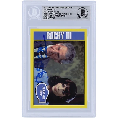 Talia Shire Autographed 2016 Topps Rocky III 40th Anniversary Factory Set #126 Beckett Fanatics Witnessed Authenticated Card