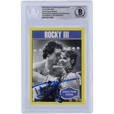 Talia Shire Rocky III Autographed 2016 Topps Rocky 40th Anniversary Factory Set #148 Beckett Fanatics Witnessed Authenticated Card