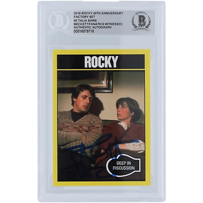 Talia Shire Rocky Autographed 2016 Topps Rocky 40th Anniversary Factory Set #2 Beckett Fanatics Witnessed Authenticated Card