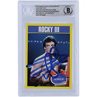 Sylvester Stallone Rocky III Autographed 2016 Topps Rocky 40th Anniversary Factory Set #150 Beckett Fanatics Witnessed Authenticated Card