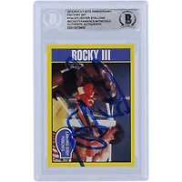 Sylvester Stallone Rocky III Autographed 2016 Topps Rocky 40th Anniversary Factory Set #154 Beckett Fanatics Witnessed Authenticated Card